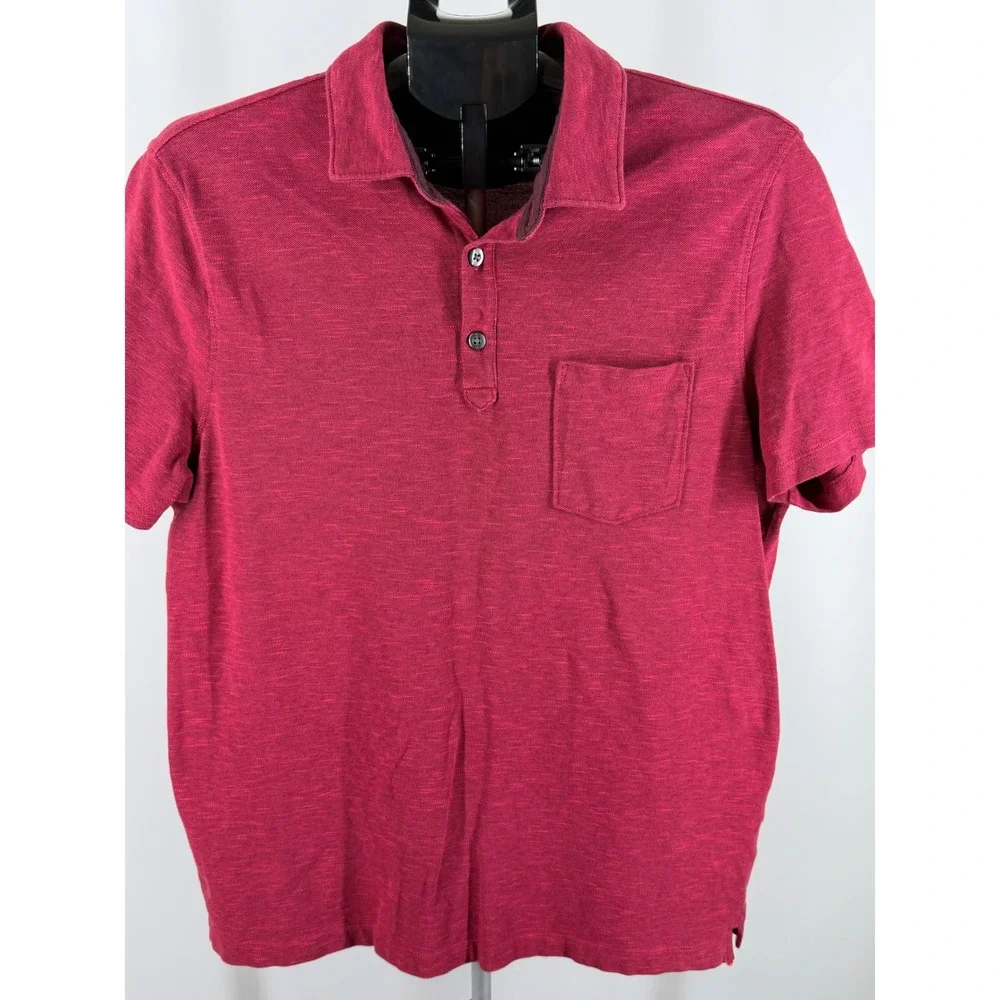 Banana Republic Performance Pique Polo‎ Mens Large Red Short Sleeve